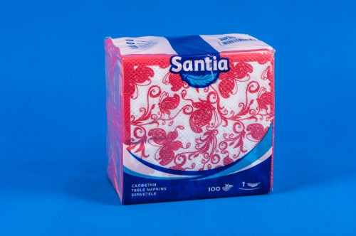 салфетки Santia-33х33/-х100бр.в пк./-пеперуди